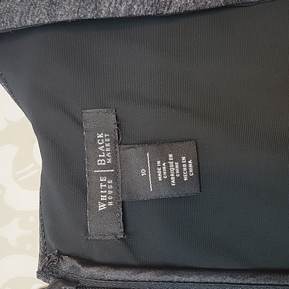 Slimming Gray/Black Sheath Dress, White House Black Market - Picture 4 of 8